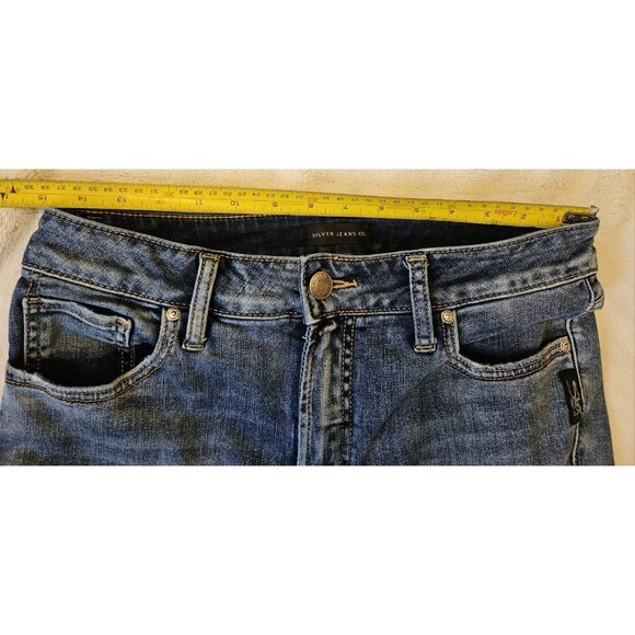 Silver Jeans Co blue Denim Women Avery Straight Regular High-Rise Measure 31x31 - Picture 10 of 13